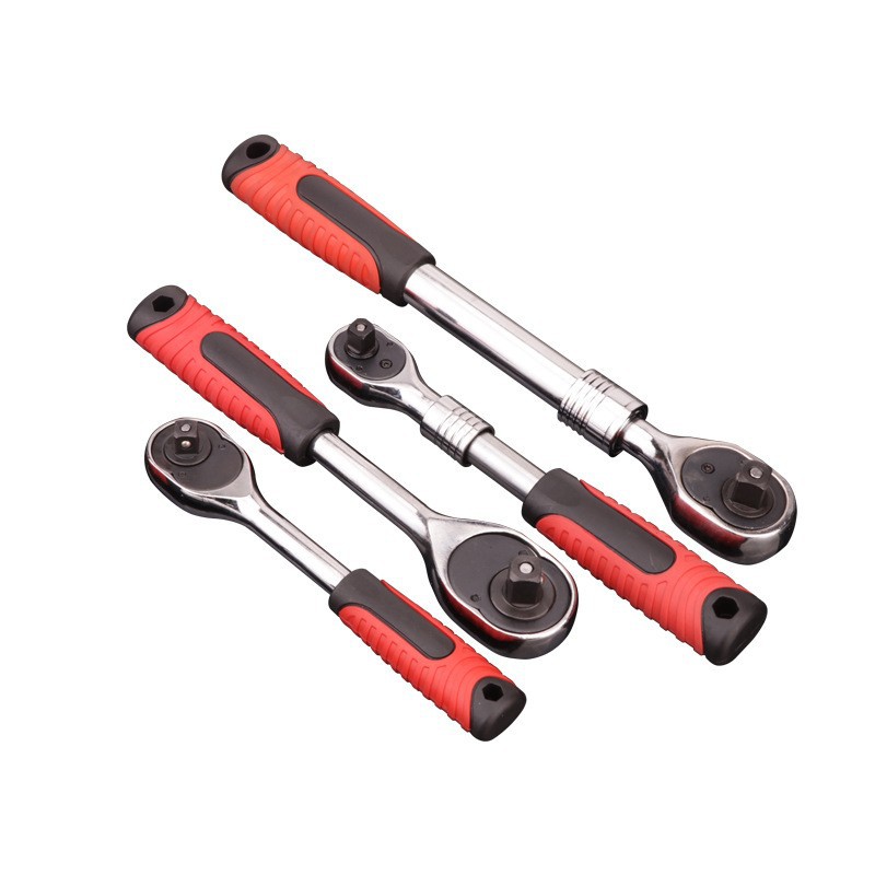 伸缩棘轮快速扳手自动脱落1/2大飞3/8小飞1/4中飞小套筒汽修工具