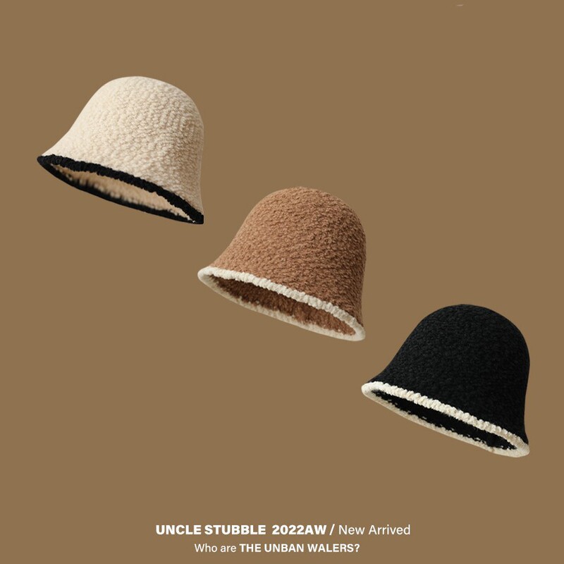 Fisherman's Hat for Women, Autumn and Winter Maternity Postpartum Hat, Warm Knitted Bucket Hat, Neck Protection, Winter High-End Style Fisherman's Hat for Women, Autumn and Winter Maternity Postpartum Hat, Warm Knitted Bucket Hat, Neck Protection, Winter High-End Style
