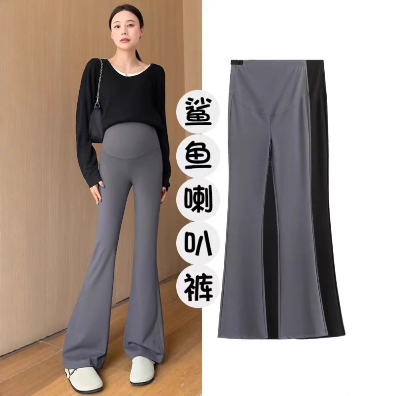 Maternity Shark Pants Flared Pants Spring and Autumn Outerwear Belly Support Casual Slimming Butt-Lifting Maternity Pants Southeast Asia Cross-Border Maternity Shark Pants Flared Pants Spring and Autumn Outerwear Belly Support Casual Slimming Butt-Lifting Maternity Pants Southeast Asia Cross-Border