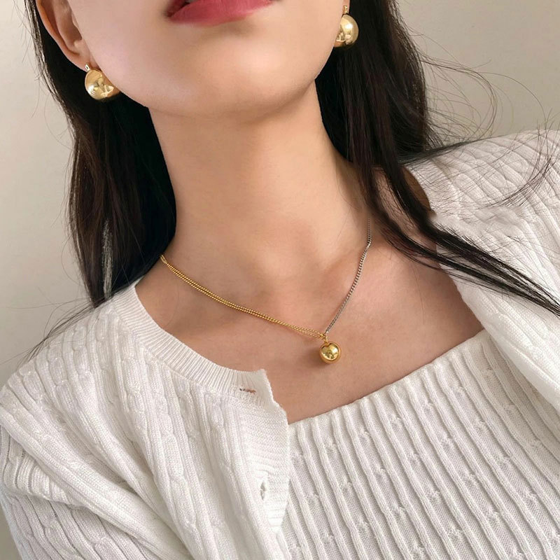 S reines Silber Nischendesign asmetrische Kette Halskette cool und High-End-Stil Dekoration gepaart mit Pullover Hoodie_voghion.com