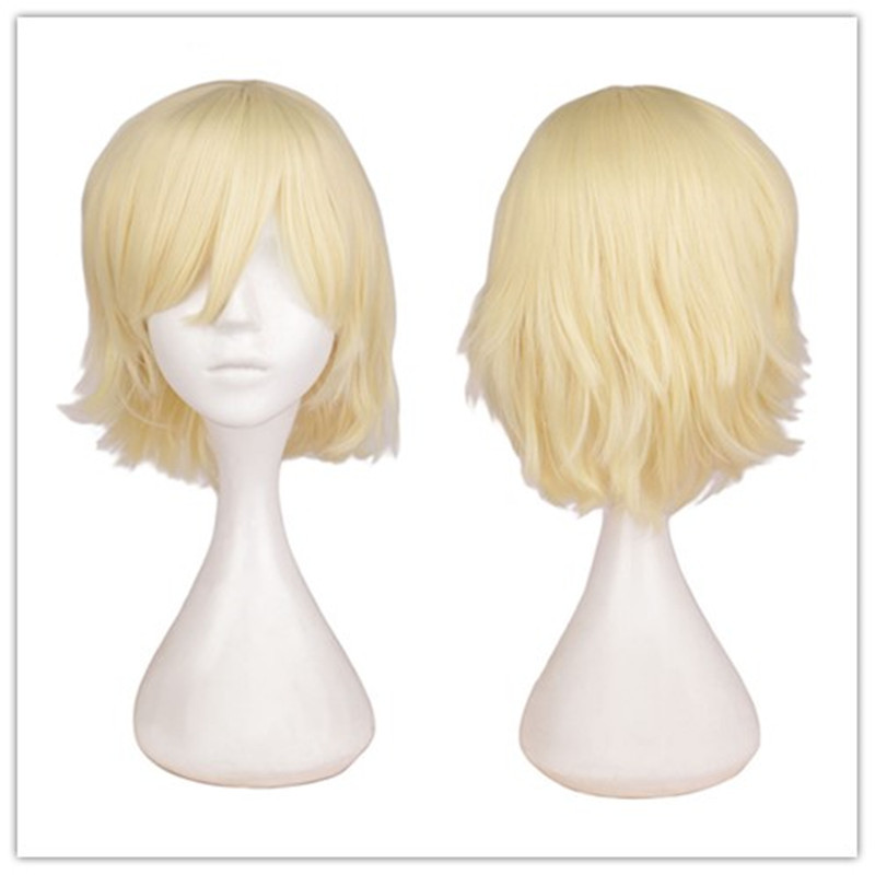 Cross-Border European and American Cosplay Anime Wig Universal Color Harajuku Anti-Curling Men's Short Hair Anti-Curling Style - photo 15