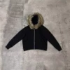 Чёрный (коричневый капюшон)