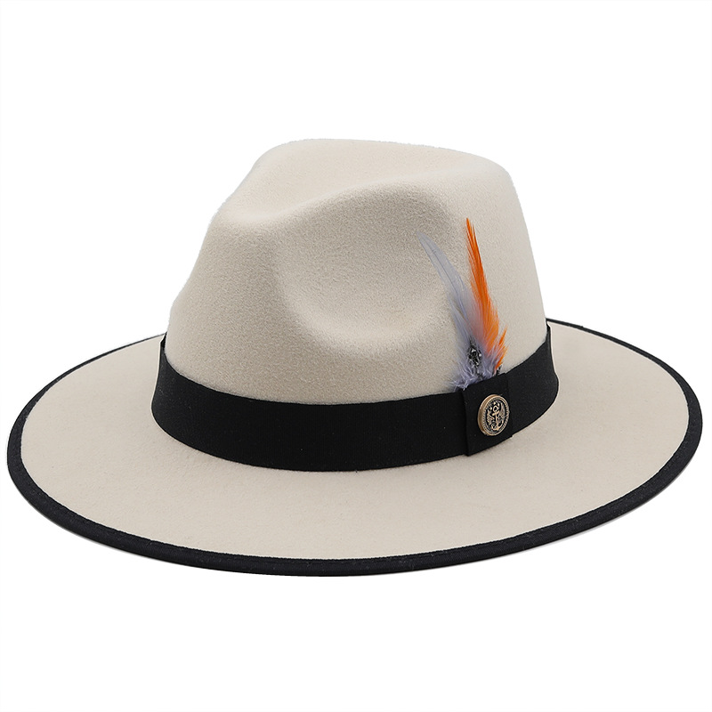 Unisex Fashion Solid Color Flat Eaves Fedora Hat display picture 1