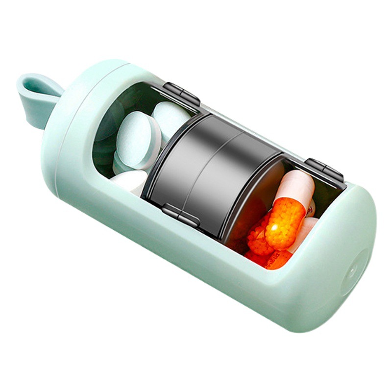 Caja de medicina portátil 3-rejilla píldora caja de almacenamiento de gran capacidad Mini portátil de viaje Medicina pequeña caja sellada