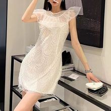 法式闪闪生日party礼服高端轻奢小众名媛宴会别致惊艳连衣裙女夏