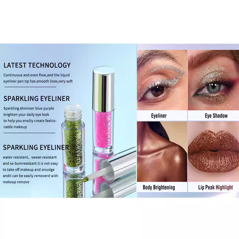 Tekoče senčilo za oči Super Flash Sequins Lying Silkworm Pen Brightening Eye Shadow Liner za oči Liquid Eye Highlighter_voghion.com