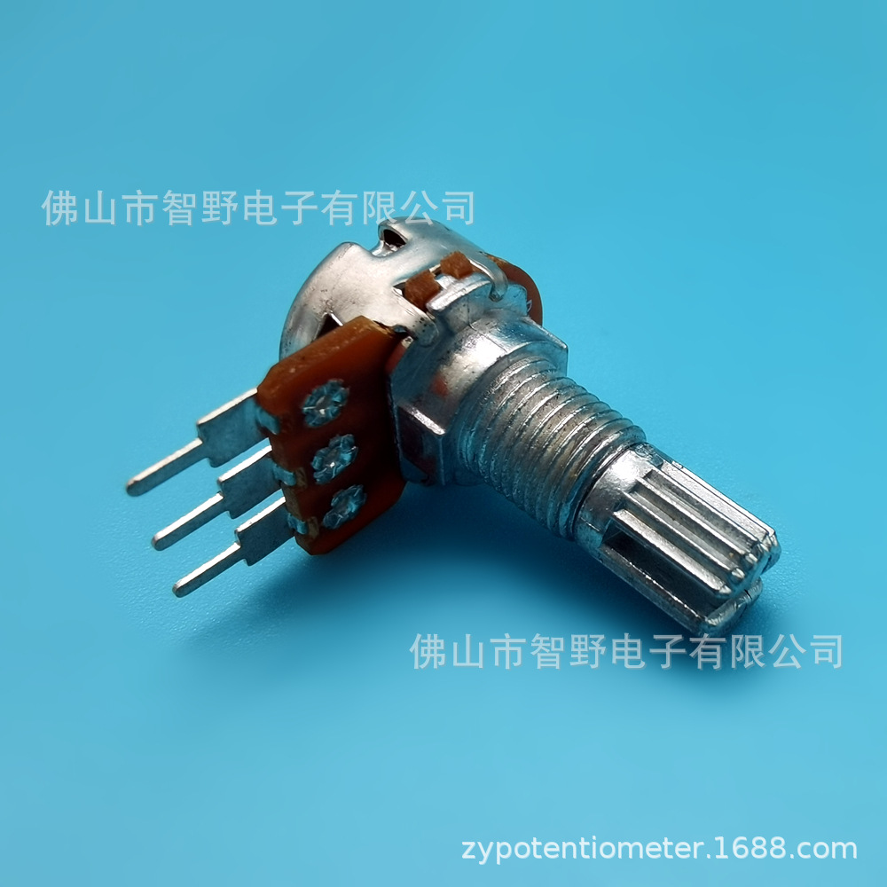 供应R120单联电位器B10K 小148旋转碳膜电位器 三直脚不带开关