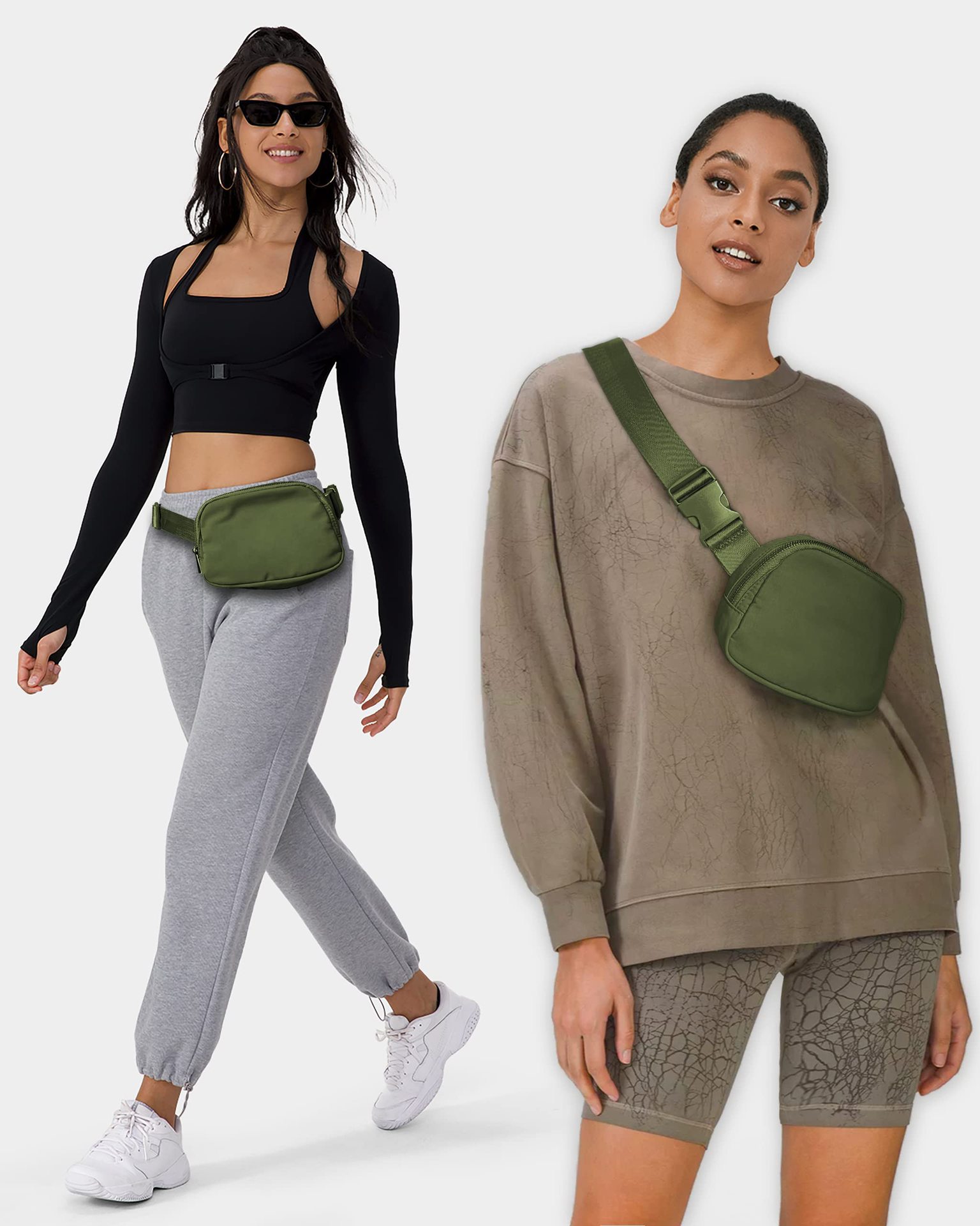 Women's with adjustable waistband, fashionable running and hiking waist bag_voghion.com