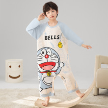 春秋季男童睡衣睡裙长袖儿童男童可爱卡通爬行服中大童连体衣纯棉