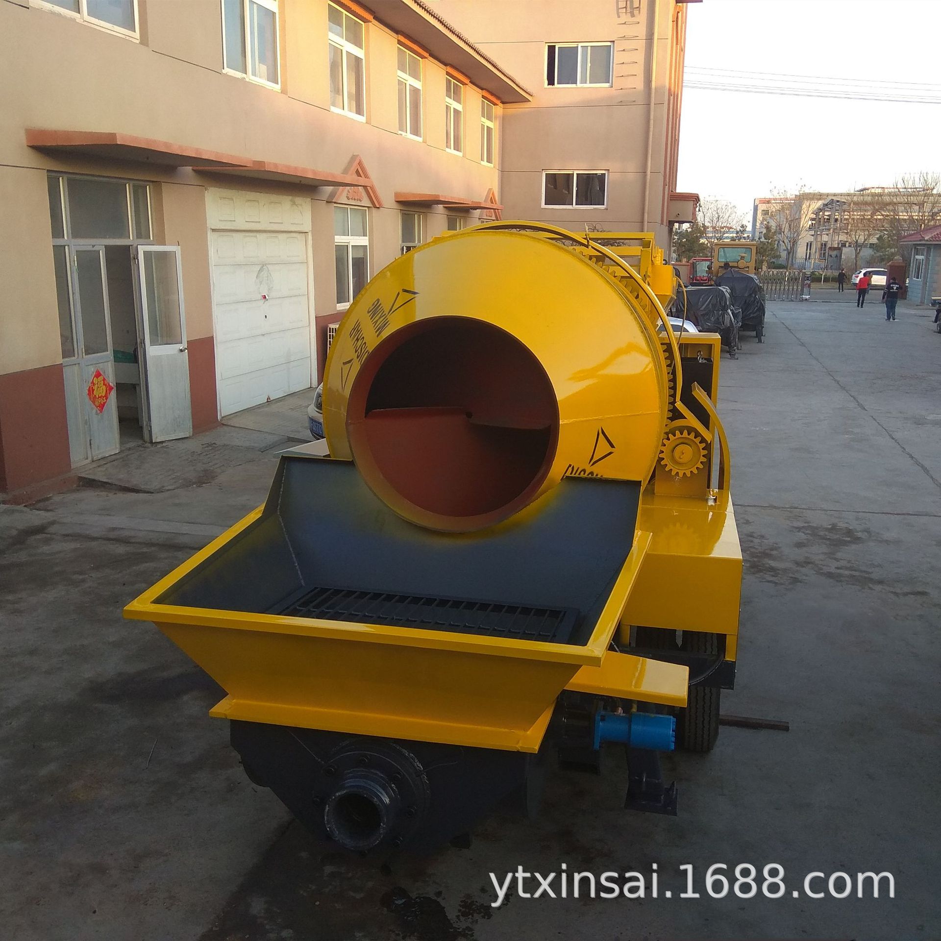 柴油搅拌拖泵 concrete mixer pump柴油动力混凝土搅拌泵送一体机