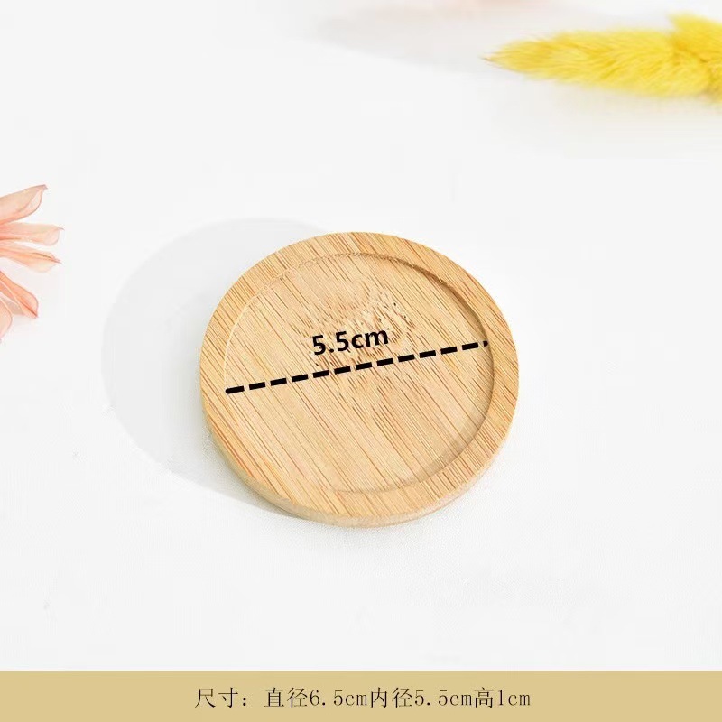 Base de maceta, bandeja de bambú, base de bambú, embrión, fondo de bambú, fondo de bambú de forma especial, posavasos, plataforma transfronteriza, fondo de té, ronda