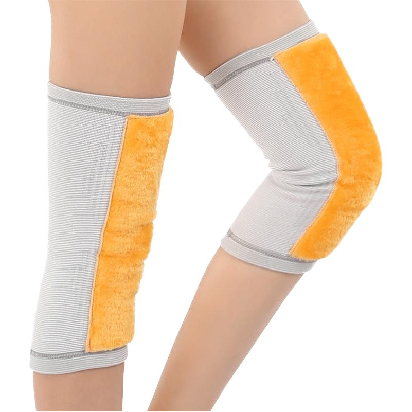 Venta directa de fábrica de otoño e invierno forrado de lana engrosada rodillera de punto motocicleta cálido interior rodillera ciclismo entrega de una sola pieza