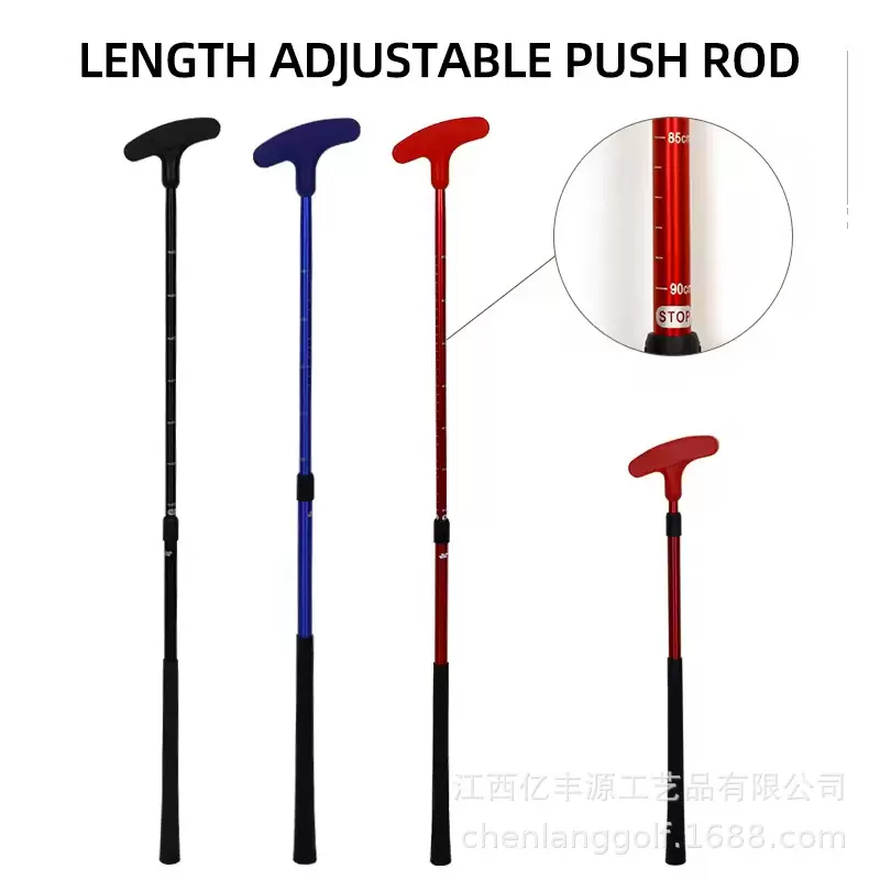 亚马逊高尔夫球杆青少年可伸缩调节练习球杆成人儿童双面golf推杆