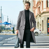 Men's long sleeved woolen coat in autumn and winter