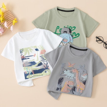 男童纯棉短袖T恤2024夏季新款韩版儿童服装卡通印花中童宝宝上衣