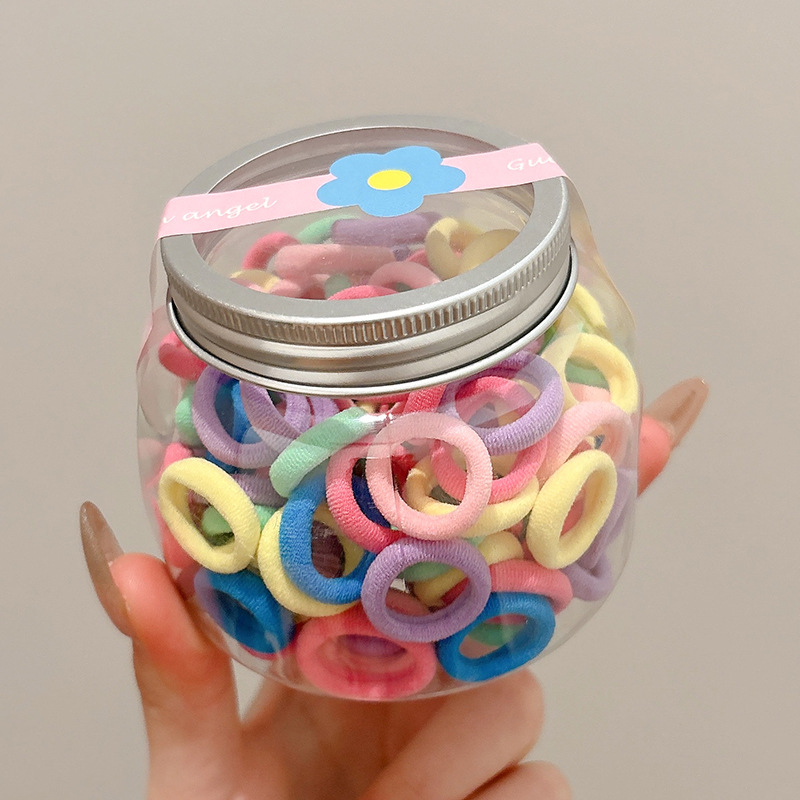 Anillo para el cabello de los niños, banda de goma de alta elasticidad, cabello trenzado, no daña el cabello, cuerda para atar al bebé, red neta 2025 nueva funda de cuero de cuerda para el cabello