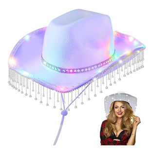 White Rhinestone Lantern Tassel Rhinestone Cowboy Hat Manufacturer Western White Rhinestone Diamond Cowboy Hat