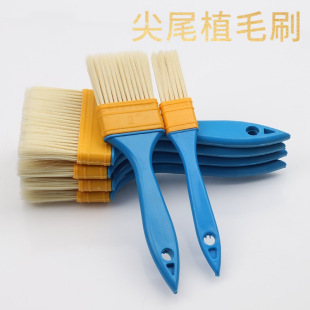 Factory wholesale blue handle pointed tail hair brush multi-purpose plastic handle brush sharpening wire paint brush cleaning brush