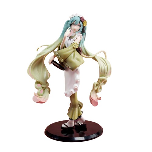 Hatsune Miku Figure Parfait Matcha Long Dress Hatsune Kagepin Figure Anime Figure Chassis Car Ornament