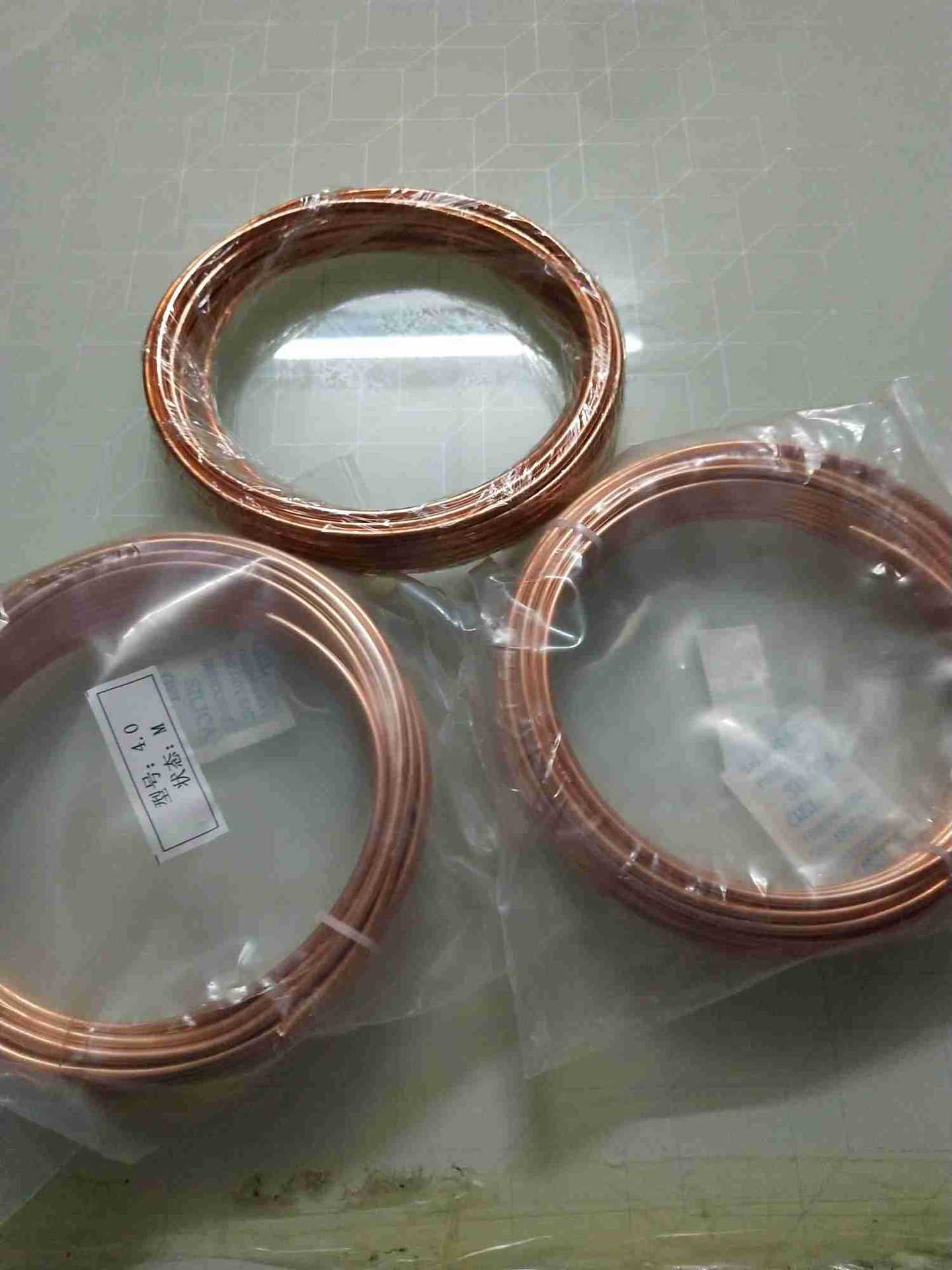 精拉毛细红铜管 制冷制热冷媒用T2紫铜盘管外径2 2.5 3 3.5 4－10