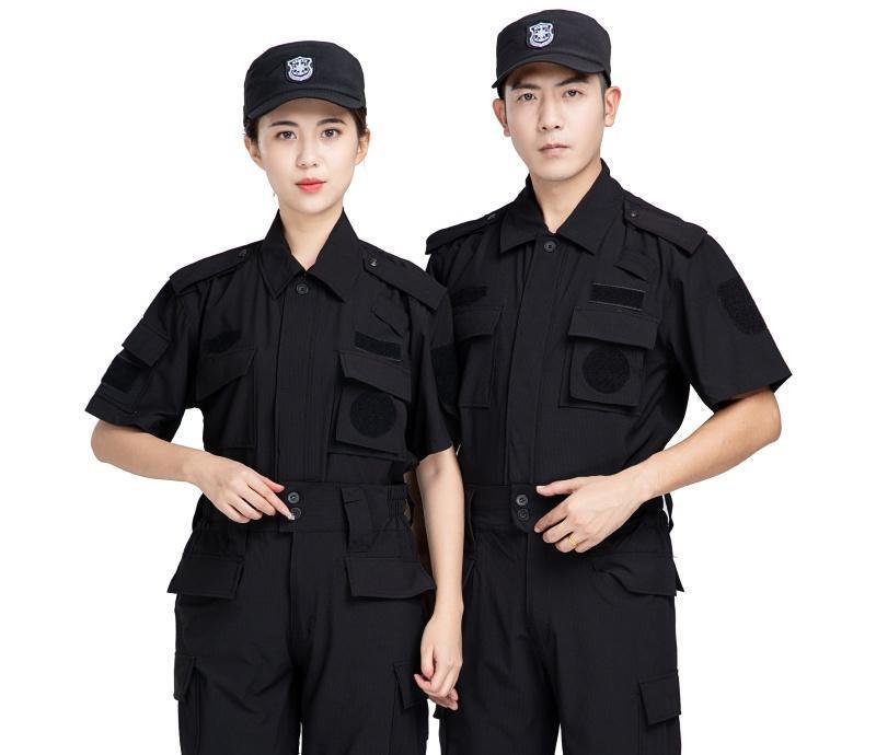 警備作業服 春秋スーツ 財産勤務長袖警備服 夏半袖スーツ 速乾性|undefined