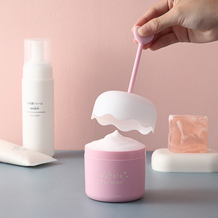 Facial Cleanser foaming device portable household cute high-looking large capacity manual Press Bath special Wholesale