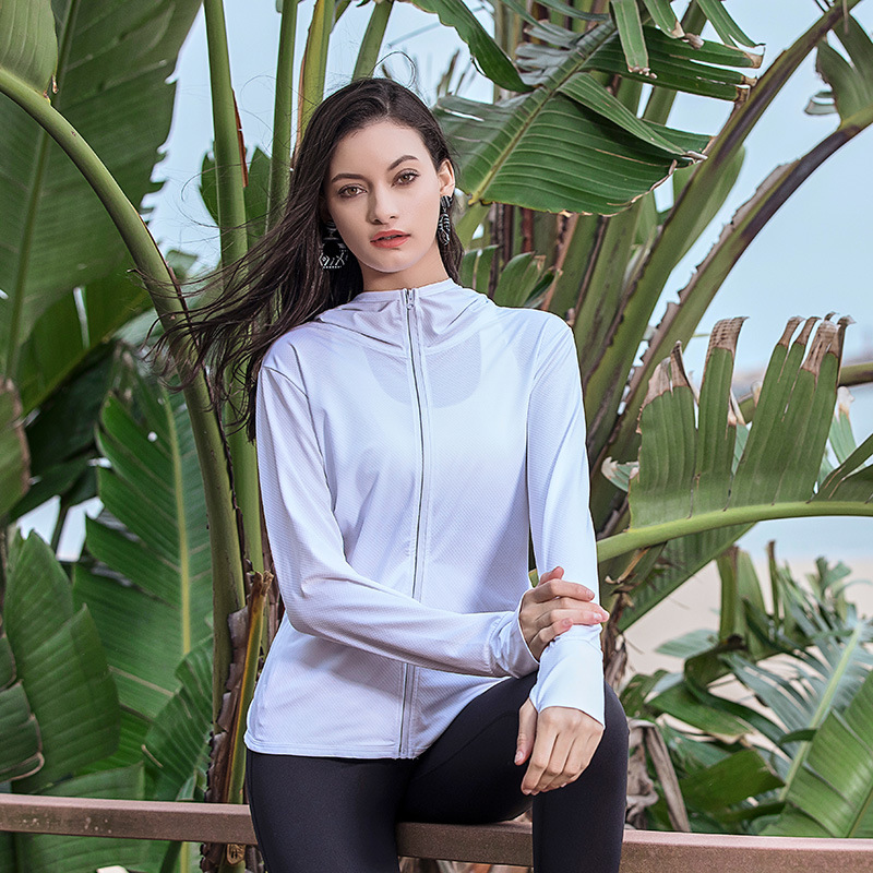 2021夏弹力连帽抗紫外线轻薄透气冰感凉爽户外情侣防晒衣持久防晒|ms