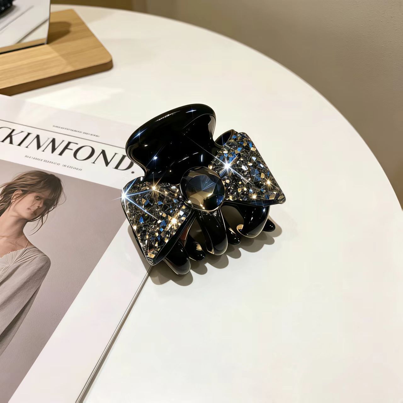 71#【블랙】호박클립【4cm】