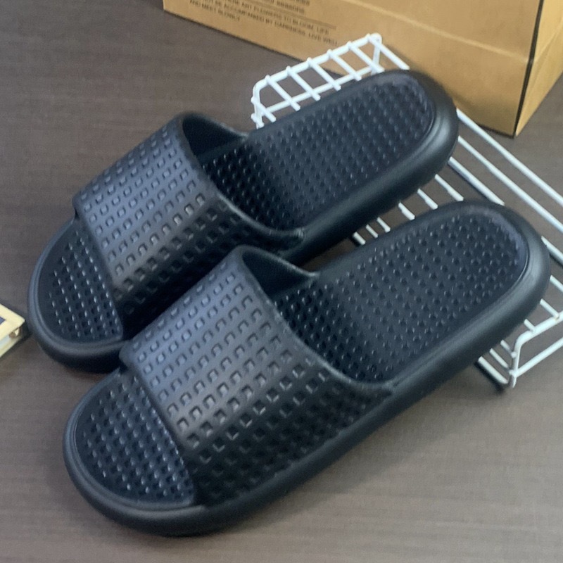 Retro Eva Slippers for Men, Artistic and Fresh Style, Home Casual Soft-Soled Plain Pure Color Sandals and Slippers for Outdoor Wear, Beach Slippers