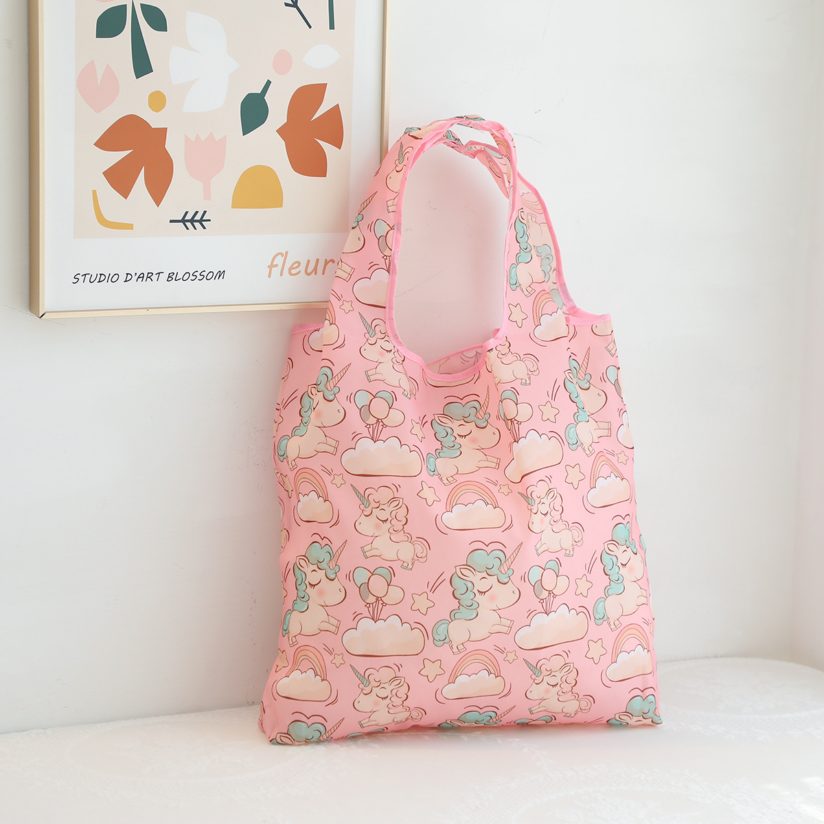 Dibujos animados lindo coolomi gran capacidad bolsa de protección del medio ambiente portátil plegable supermercado bolsa de compras bolsa de tela ligera bolsa de hombro