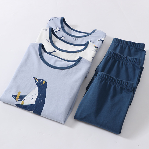 Boys' autumn and winter autumn clothes and long johns suit Lycra cotton medium and large children's underwear suit new style can be shipped on behalf of pure cotton