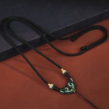 灵芝如意挂件绳吊坠全手工编织项链绳可调节绳子男女高档挂绳