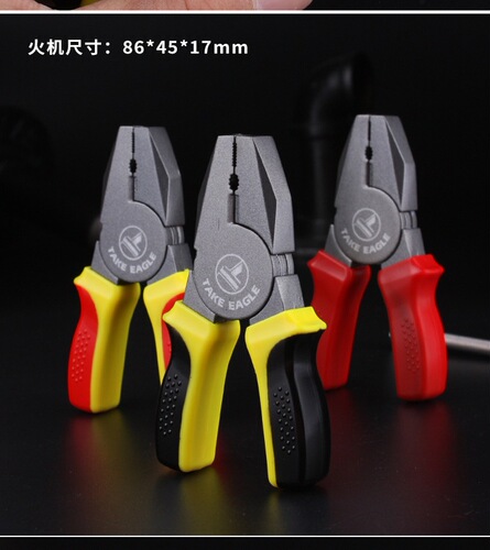 New and Unique, Fun and Humorous Tiger Pliers Steel Pliers Creative Personalized Open-flame Lighter Gas Lighter