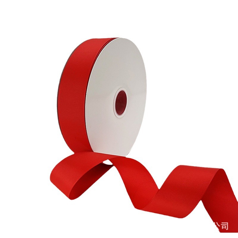 빨간 리본 1CM 롤 꽃 선물 활 액세서리 바 지원 6MM 롤 매트 실 웨빙 도매
