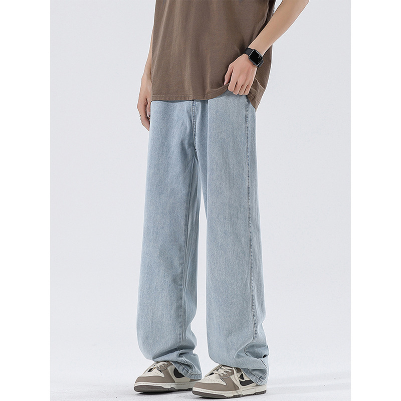 Mingge | Hong Kong Style Tide Brand Basic All-match Jeans Men's 2025 Spring New Loose Casual Straight Pants