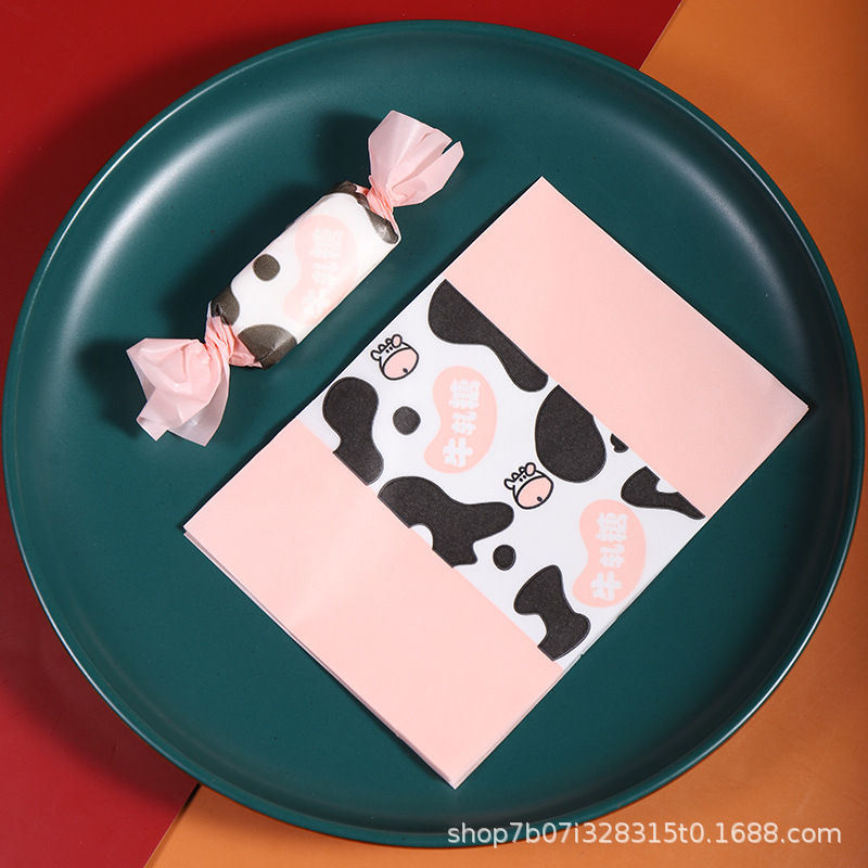 Papel de embalaje de papel de turrón embalaje de papel de caramelo embalaje de papel de turrón papel de caramelo de arroz glutinoso 100 piezas