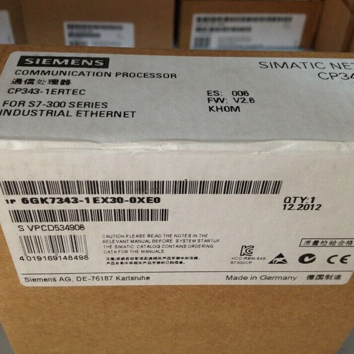 Siemens Plc S7-300Cp343-1 Ethernet Module 6Gk7343 6Gk7 343-1Ex30-0Xe0 Siemens Plc S7-300Cp343-1 Ethernet Module 6Gk7343 6Gk7 343-1Ex30-0Xe0