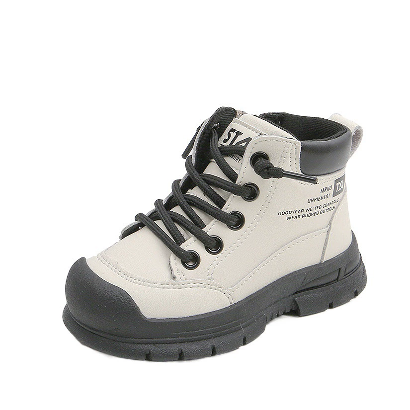 Детские Ботинки Martin 2023 осенне-зимние ботильоны из натуральной кожи для мальчиков в американском стиле, ботинки спецодежды для девочек 1-4, мягкая подошва с защитой от ударов