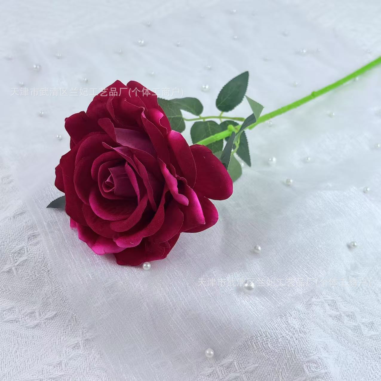 Una sola rosa rica imitación flor de tela de terciopelo flores de boda flores de pared de flores mar de flores props de fotografía decoración del hogar
