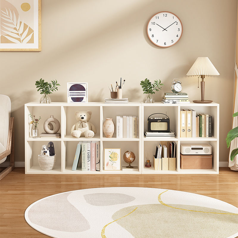 Cabinet Storage Cabinet Bookshelf Storage Rack Floor-Standing Bookcase Home Storage Cabinet Layered Rack Eight-Compartment Cabinet Low Cabinet Grid Cabinet