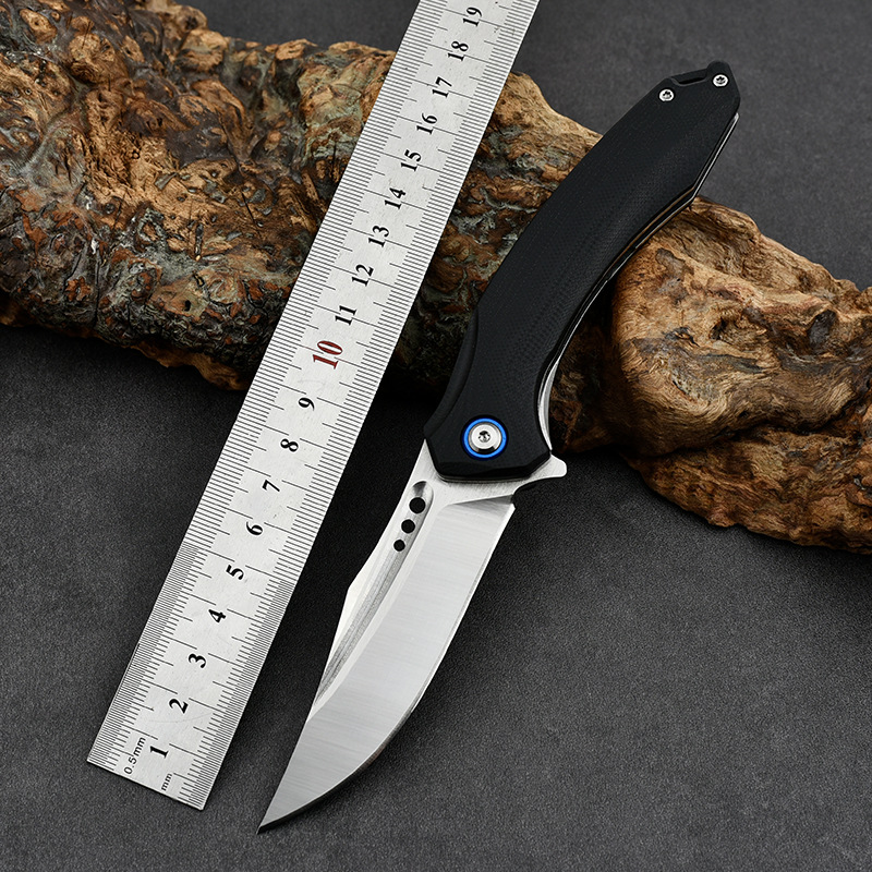 厂家批发折叠刀D2钢高硬度折叠刀野营户外求生小刀防身户外刀