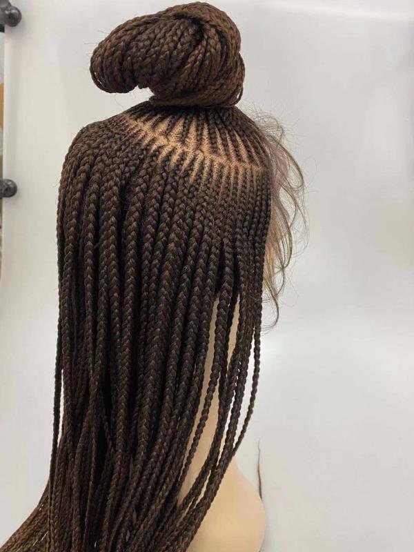 Pelucas de encaje delantera cuatro trenzas de hueso de pescado trenzas de seda japonesa trenzada pelucas de encaje 4 platLW0423