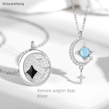 Klassischer Sterlingsilber Moissanit Diamant Partnerring Set_voghion.com