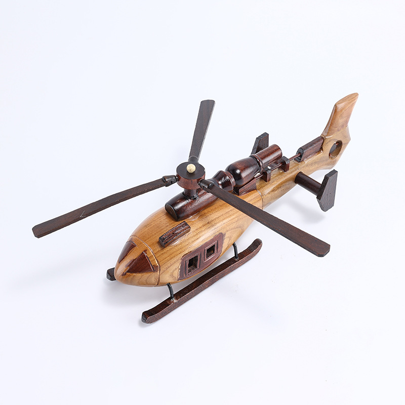 Innovador retro aviones de madera habitación hogar de madera decoración de escritorio modelo de avión decoración artesanía