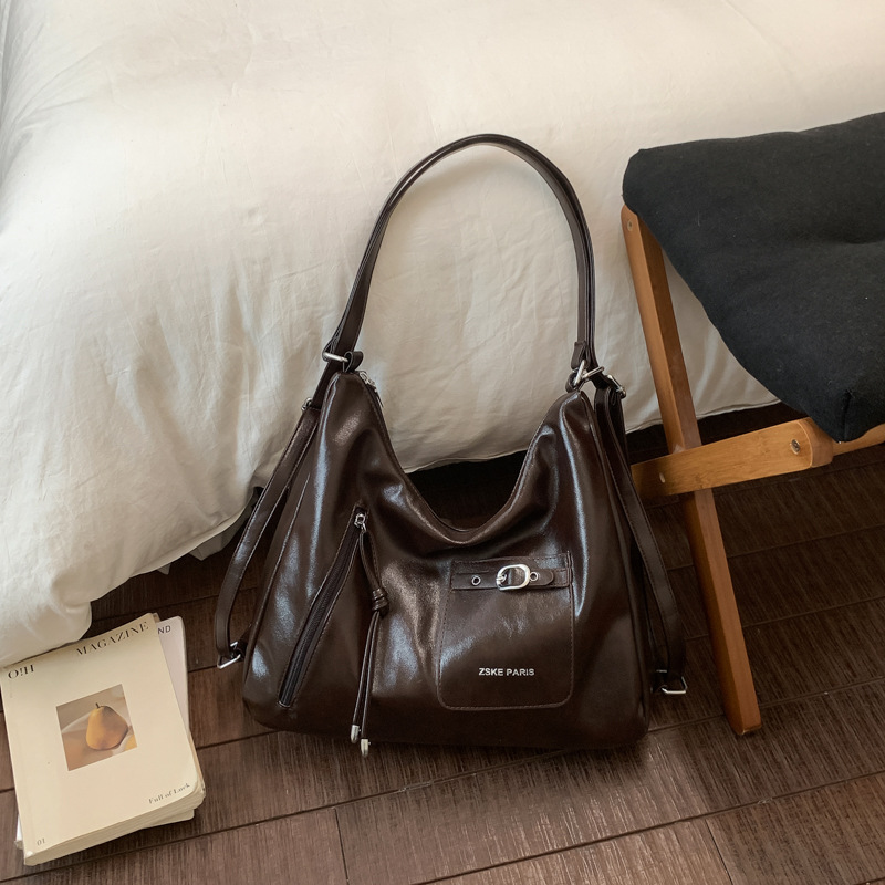 Bolsas de tendencia transfronteriza de gran capacidad para mujeres 2026 nueva moda coreana multipropósito mochila de viaje ocio bolsa de mano image 16