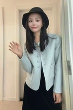 正反两面穿秋冬新款小香风双面羊绒大衣女小个子显瘦羊毛呢外套