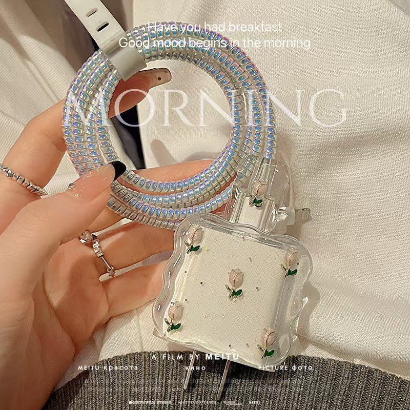 Para Apple 14 línea de datos cubierta protectora iPhone13 cargador cabezal 12promax bobinado estuche para iPad