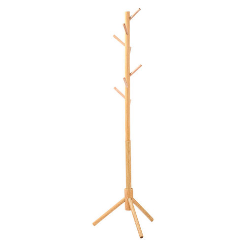 Solid wood coat rack floor-standing bedroom clothes hanger room clothing hanger household single-bar double-bar simple bag rack wholesale