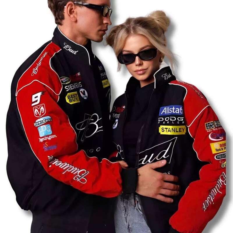 Cross-Border F1 Racing Suit Embroidered Jacket Full Style Retro Motorcycle Cycling Suit Baseball Jacket American Style