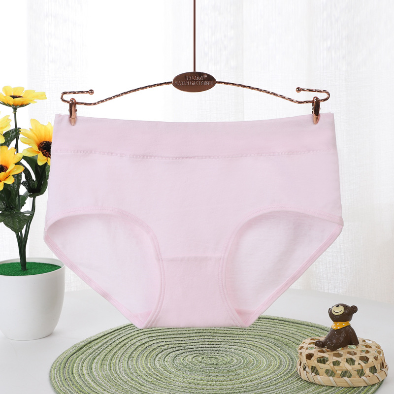 Aprobado directamente de fábrica bragas de algodón para mujer de cintura media bragas de color sólido sexy bragas de cintura y cadera de algodón entrepierna calzoncillos para mujer